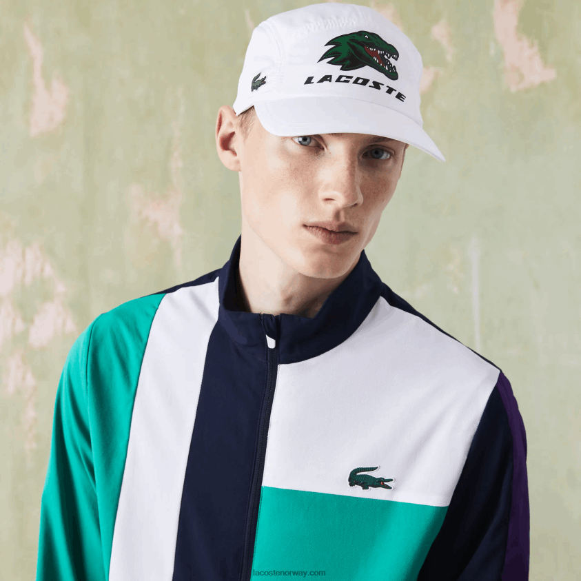 Lacoste sports eksklusiv krokodilletennishette 4J4X0T2237 hvit 001 menn