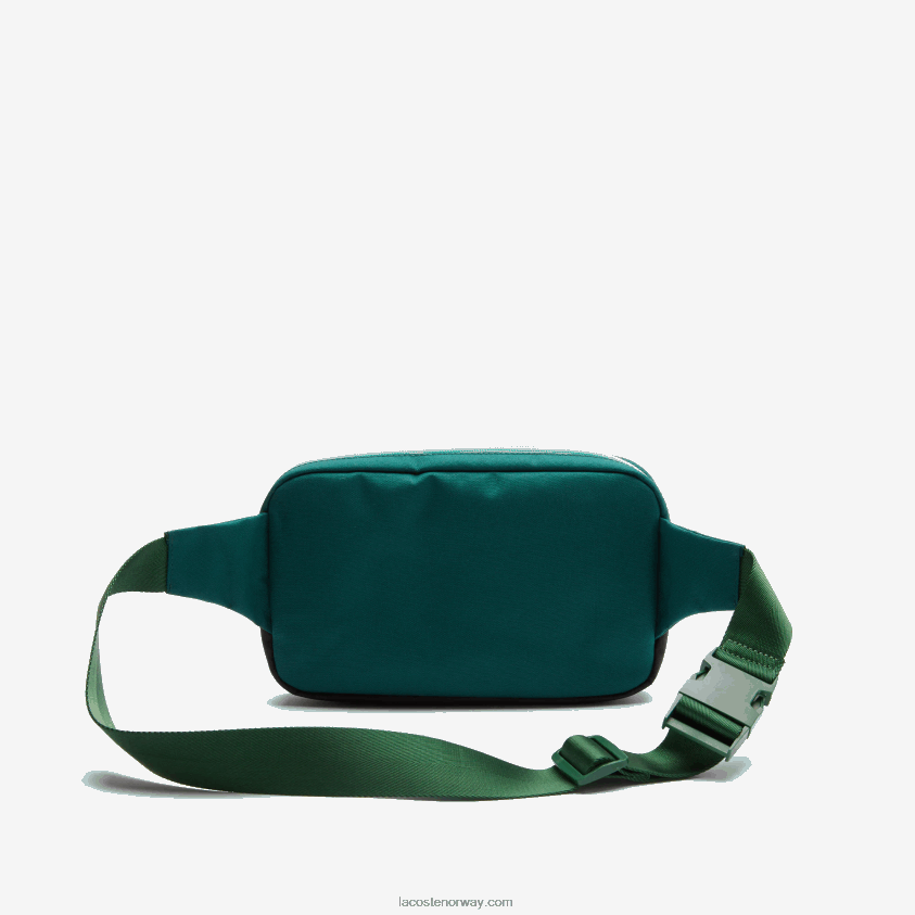 Lacoste l antrekk kontrastdetaljer canvas fanny pack 4J4X0T2040 swing vert 132 spiruline h47 menn