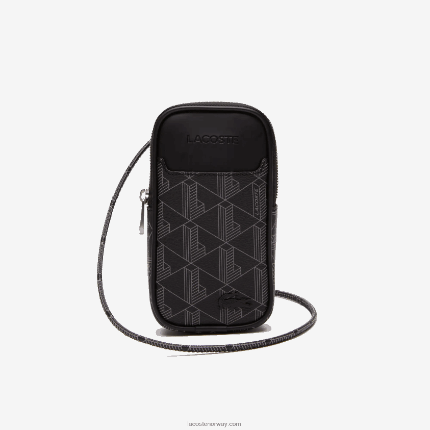 Lacoste smarttelefonholderen med blandingsmonogram 4J4X0T1985 monogram noir gris h45 menn