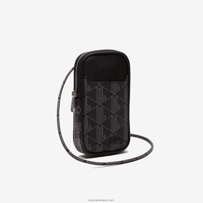 Lacoste smarttelefonholderen med blandingsmonogram 4J4X0T1985 monogram noir gris h45 menn