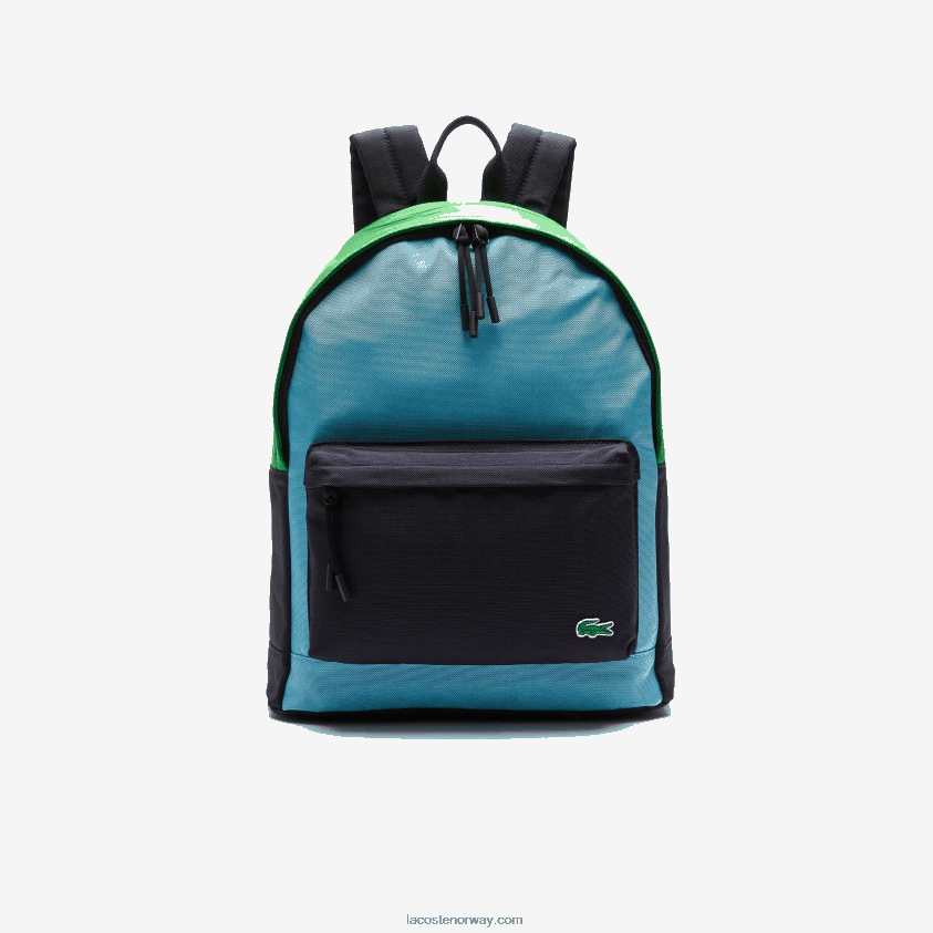 Lacoste colorblock lerret ryggsekk 4J4X0T2069 abime malakitt azur h77 menn