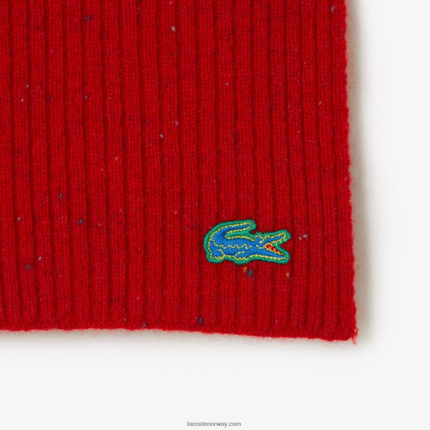 Lacoste flekkete ullskjerf 4J4X0T2303 rød 7cq menn