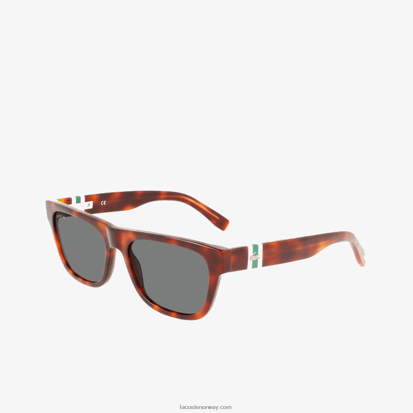 Lacoste skala-stil rektangel acetat l.12.12 solbriller 4J4X0T2183 havana 240 menn