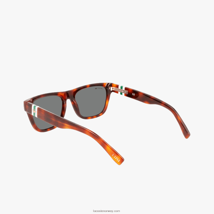 Lacoste skala-stil rektangel acetat l.12.12 solbriller 4J4X0T2183 havana 240 menn