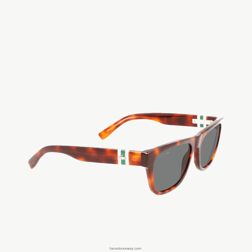 Lacoste skala-stil rektangel acetat l.12.12 solbriller 4J4X0T2183 havana 240 menn